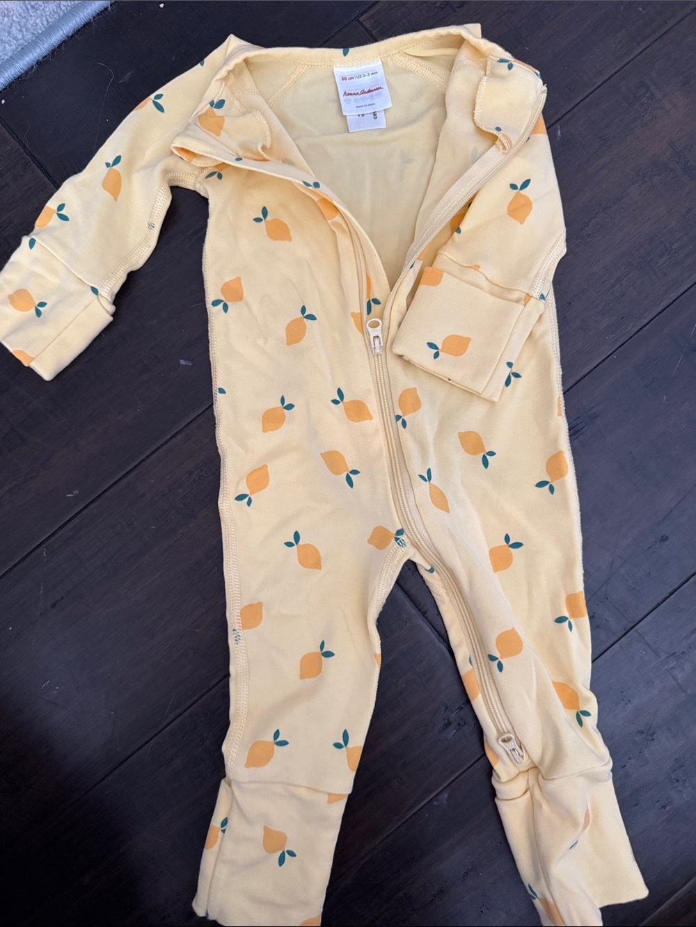 Hanna Andersson lemon footie
